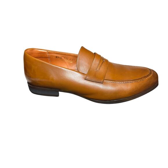 Wolf & Shepherd Penny Loafer Shoes Men’s Sz 11.5 Honey Tan Leather Portugal